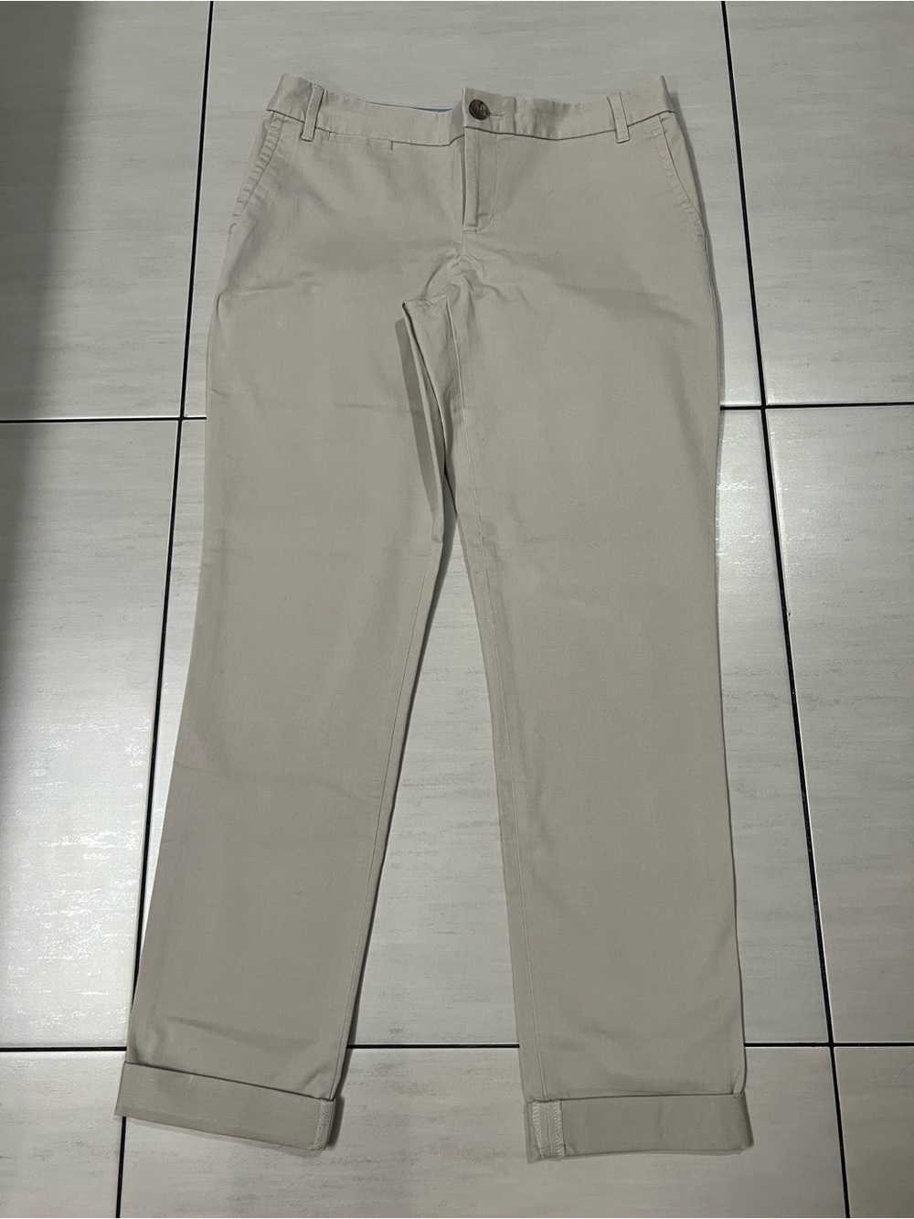 NWOT Banana Republic Ryan Fit Slim-Straight Pants in khaki/beige SIZE 2